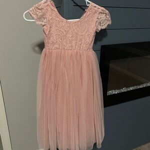 Elegant Pink Lace Dress